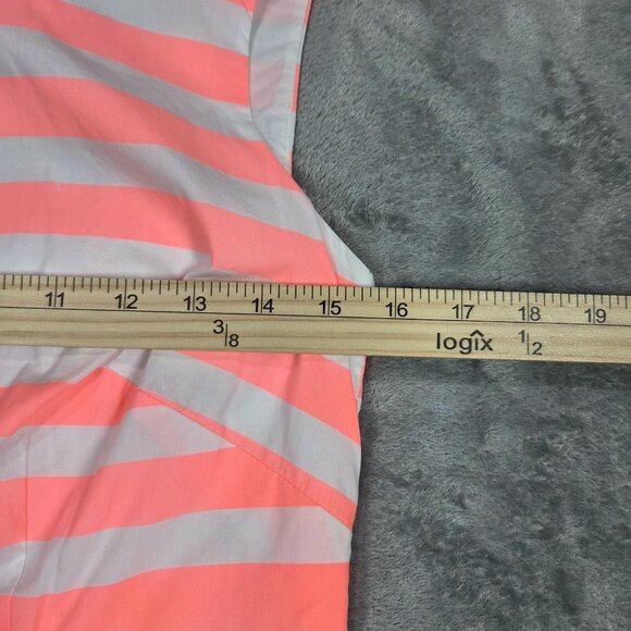 Lilly Pulitzer Dress Womens 0 Delia Sunrise Orange Stripe Wildflower Shift - Picture 10 of 11